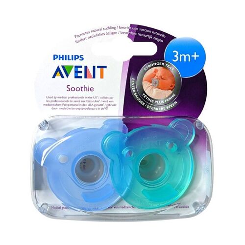 AVENT 2 CHUPETES SOOTHIE 100% DIL 3M+ NIO
