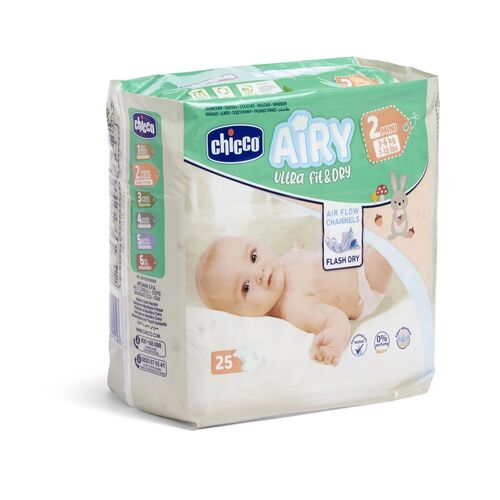 CHICCO PAAL AIRY MINI 3-6KG 25UDS