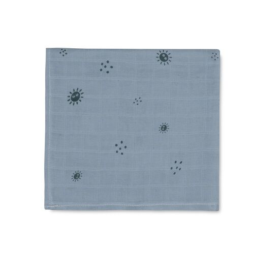 INTERBABY MUSELINA 120X120 DUENDES AZUL
